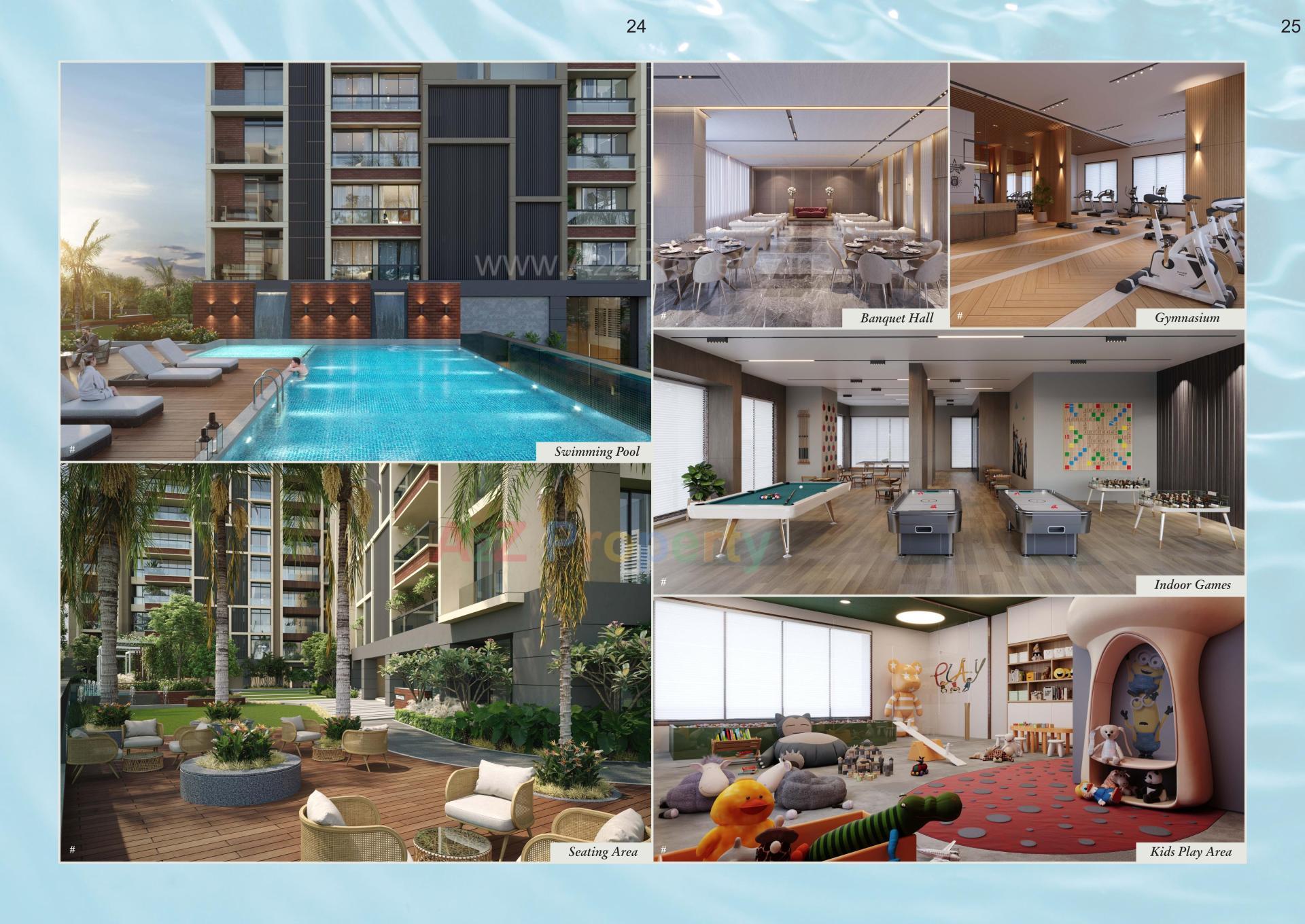 3D Elevation of real estate project Sangini Lakeville located at Bharthana--vesu, Surat, Gujarat