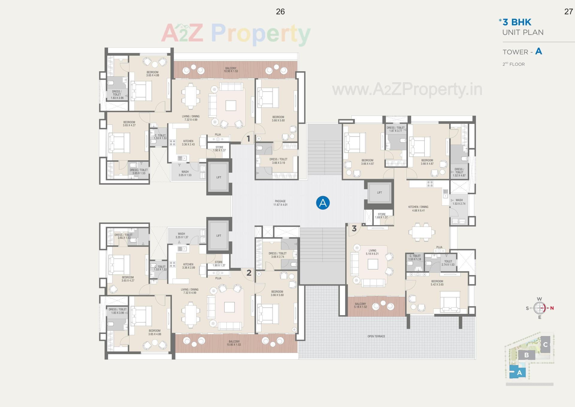 Layout of real estate project Sangini Lakeville located at Bharthana--vesu, Surat, Gujarat