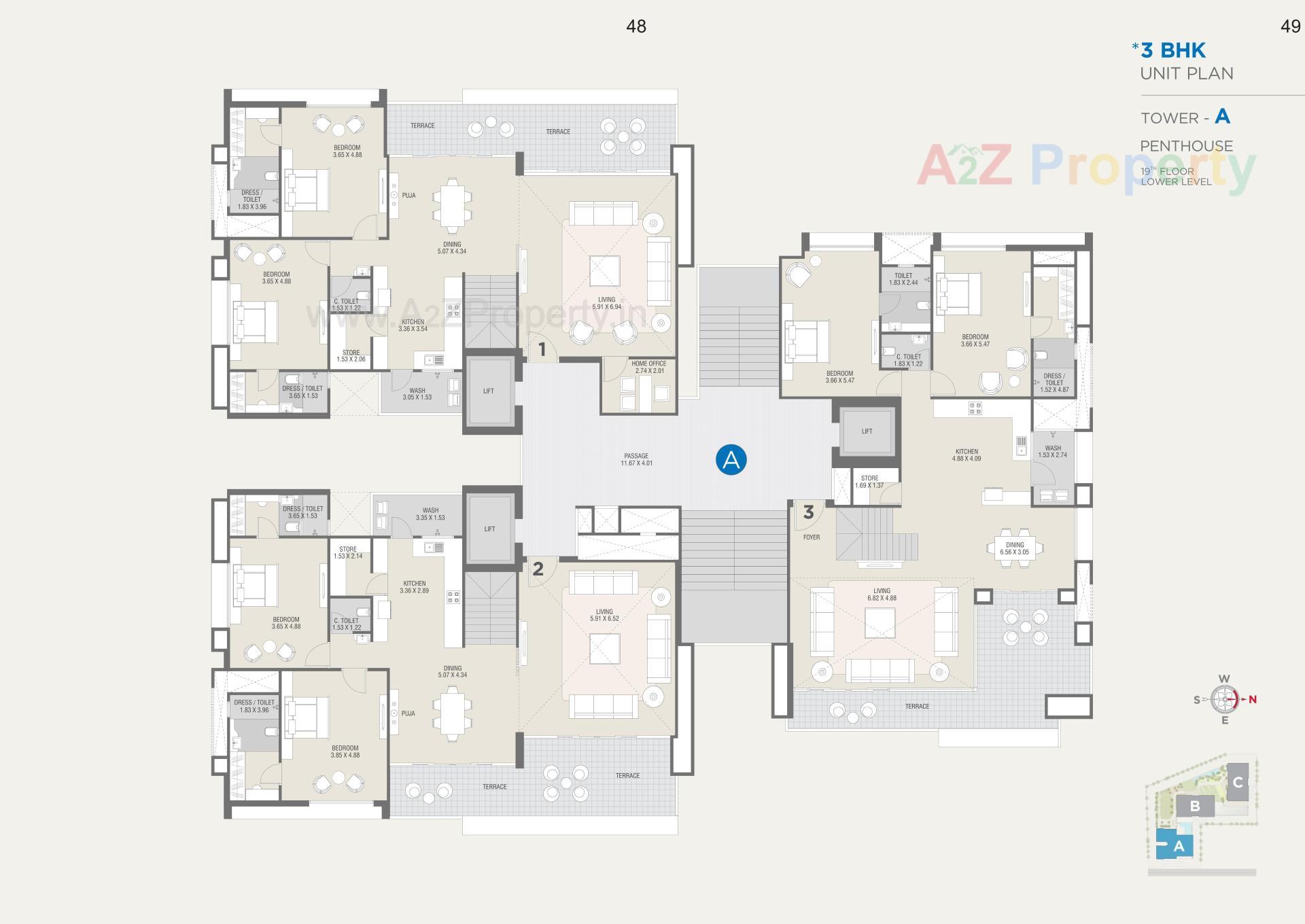 Layout of real estate project Sangini Lakeville located at Bharthana--vesu, Surat, Gujarat