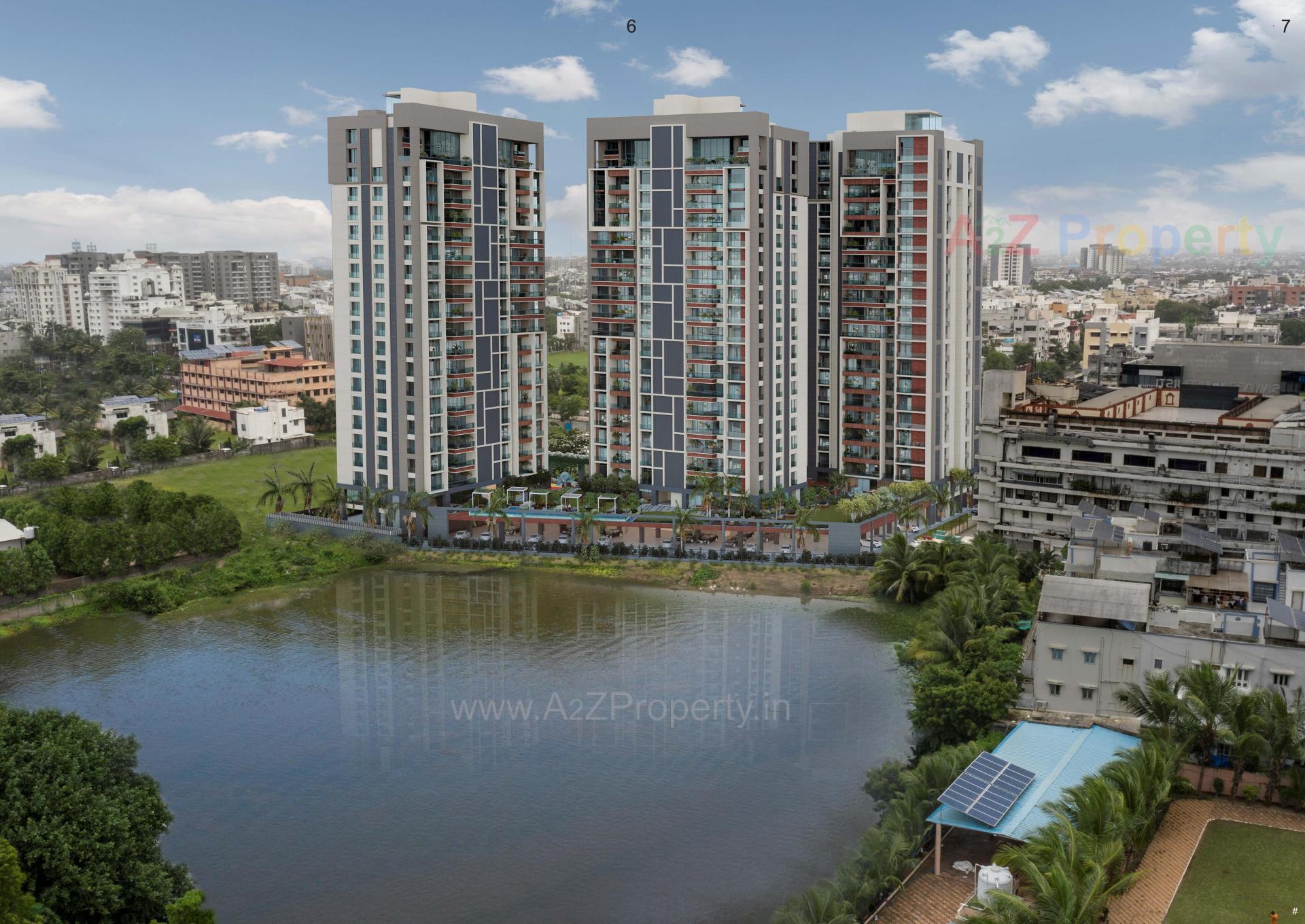 3D Elevation of real estate project Sangini Lakeville located at Bharthana--vesu, Surat, Gujarat