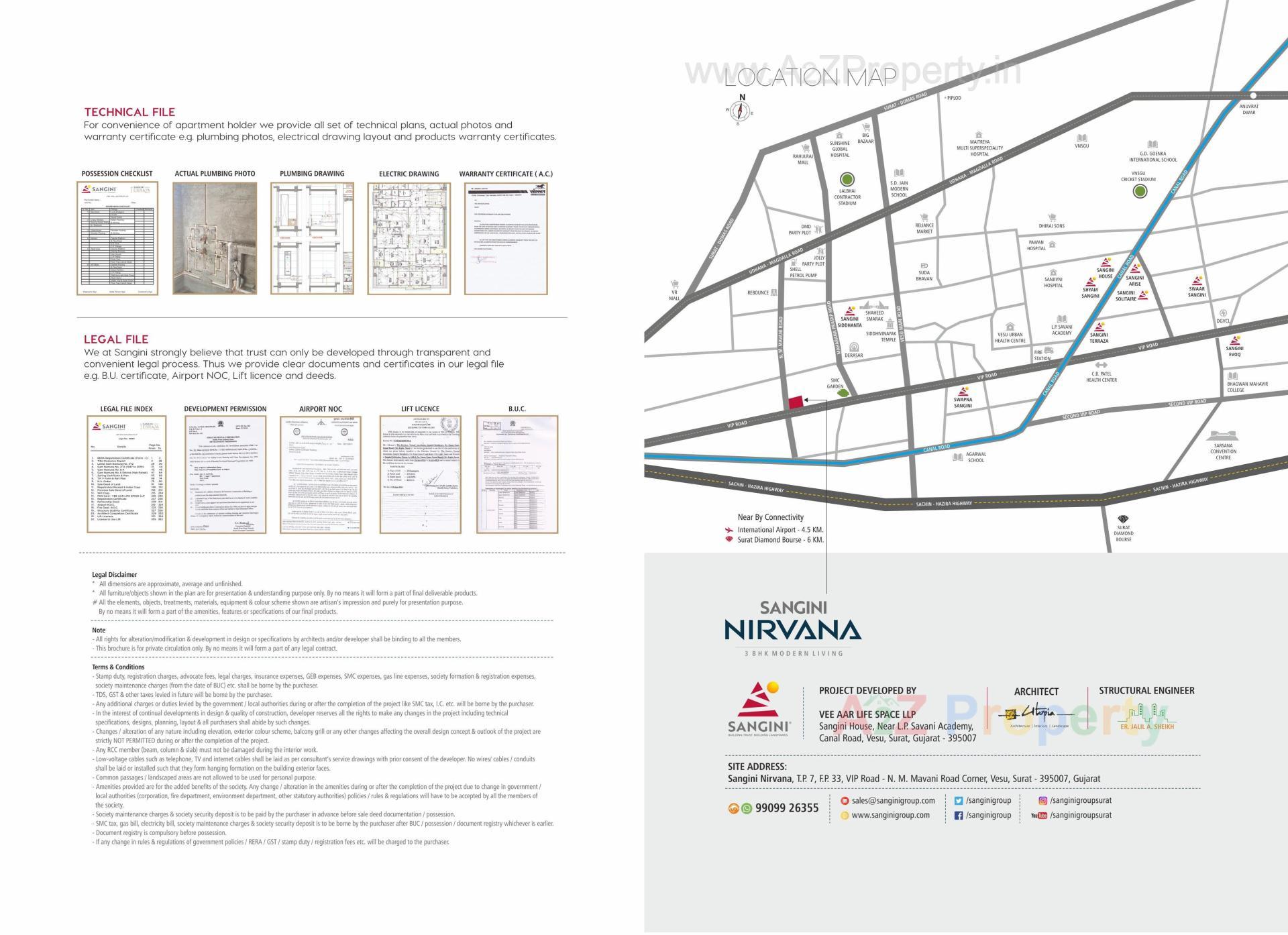  of real estate project Sangini Nirvana located at Vesu, Surat, Gujarat