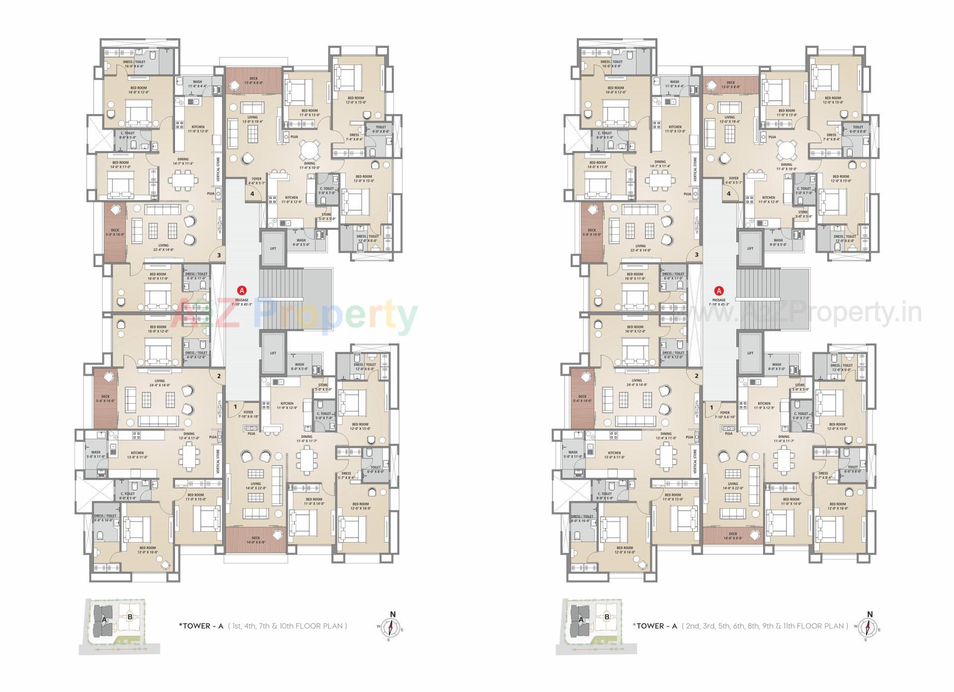 Layout of real estate project Sangini Nirvana located at Vesu, Surat, Gujarat