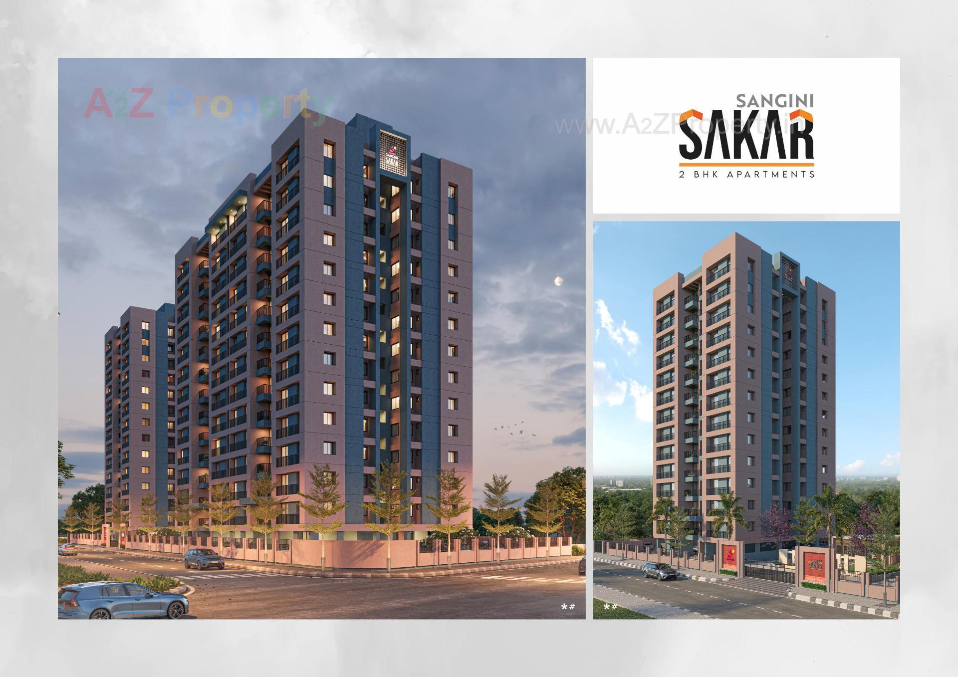 3D Elevation of real estate project Sangini Sakar located at Jahangirpura, Surat, Gujarat