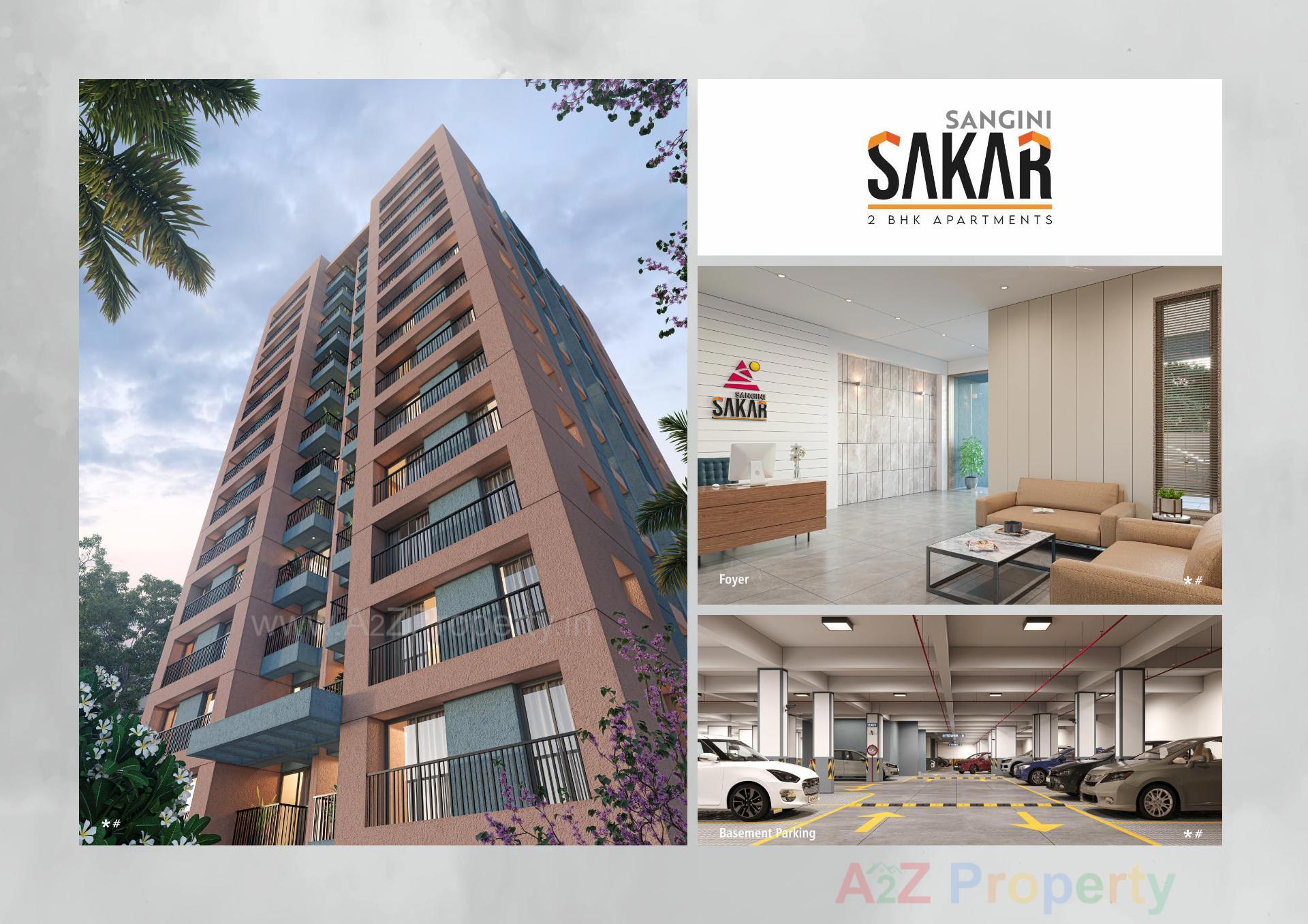 3D Elevation of real estate project Sangini Sakar located at Jahangirpura, Surat, Gujarat