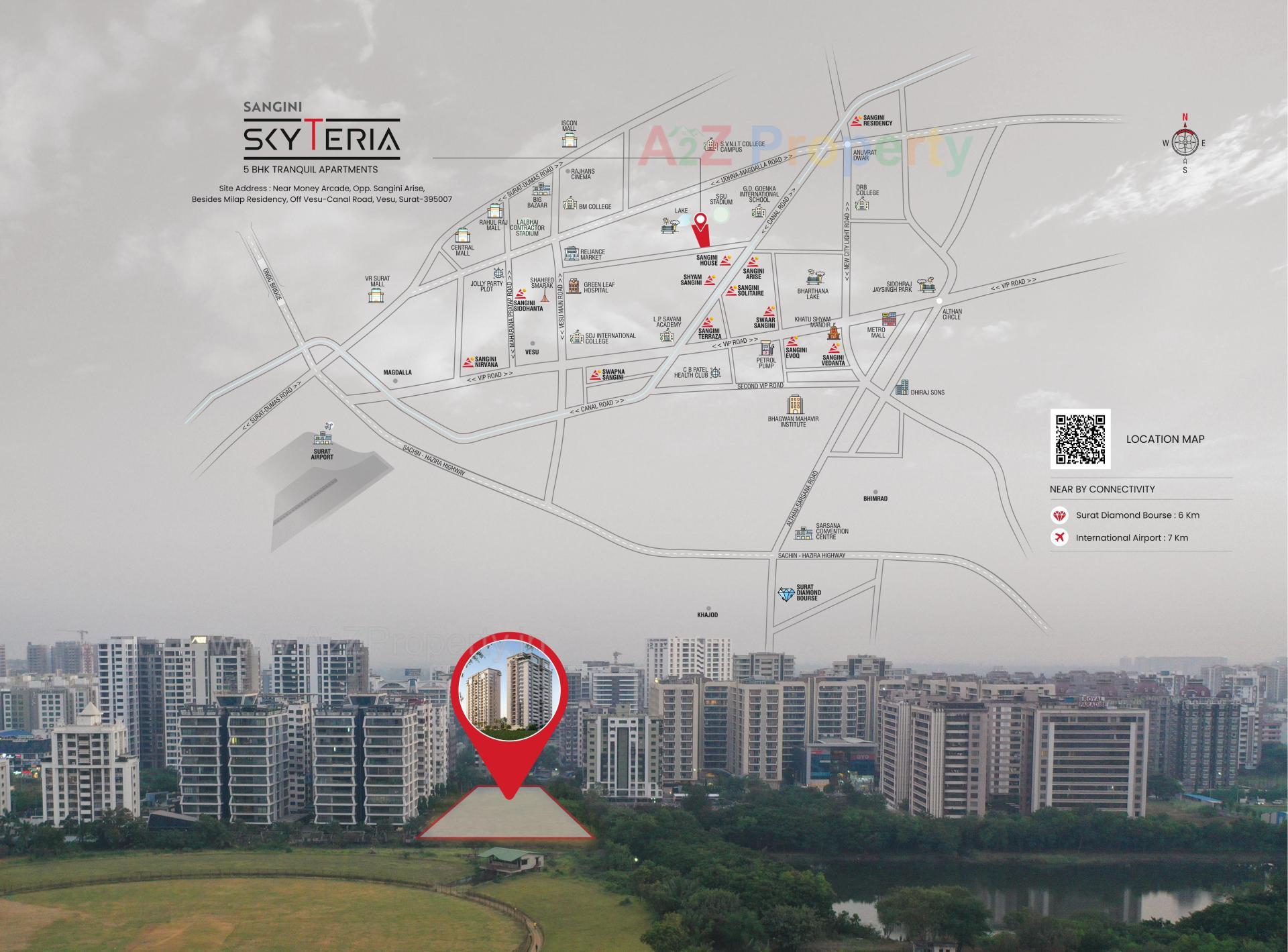  of real estate project Sangini Skyteria located at Bharthana, Surat, Gujarat