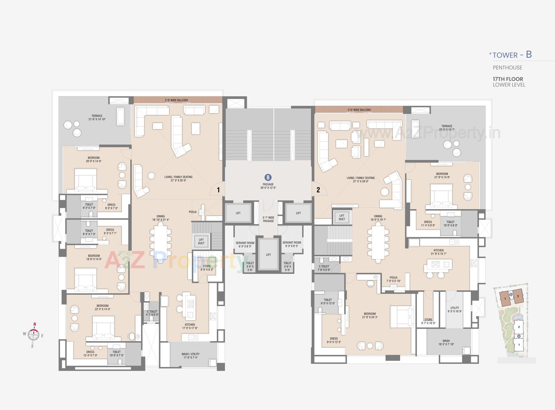 Layout of real estate project Sangini Skyteria located at Bharthana, Surat, Gujarat