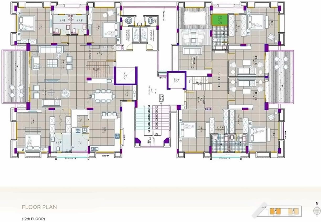 Layout of real estate project Sangini Terraza located at Vesu, Surat, Gujarat