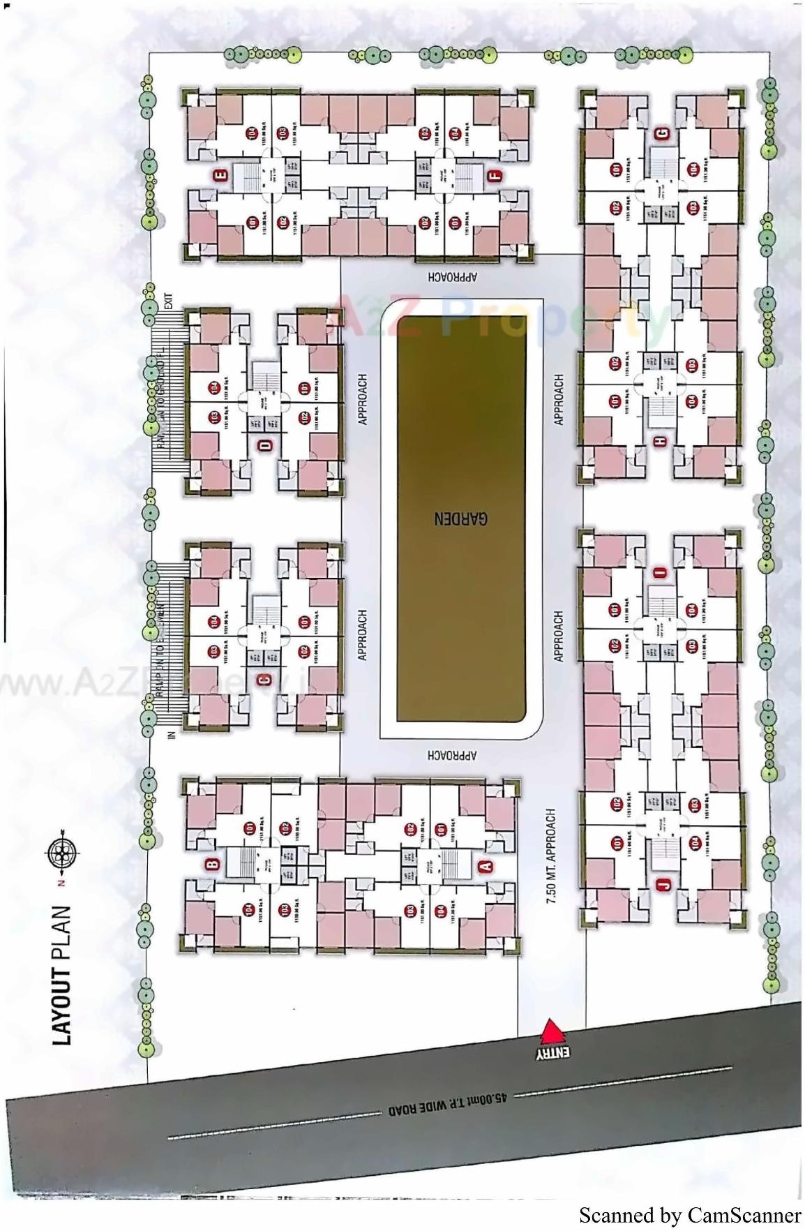 Layout of real estate project Sankalp City located at Surat, Surat, Gujarat