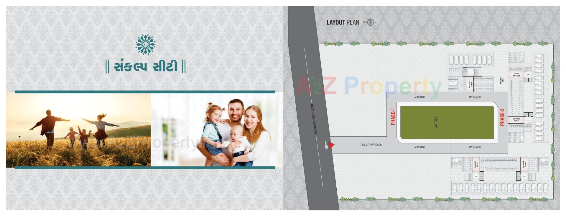 Layout of real estate project Sankalp City located at Kosad, Surat, Gujarat