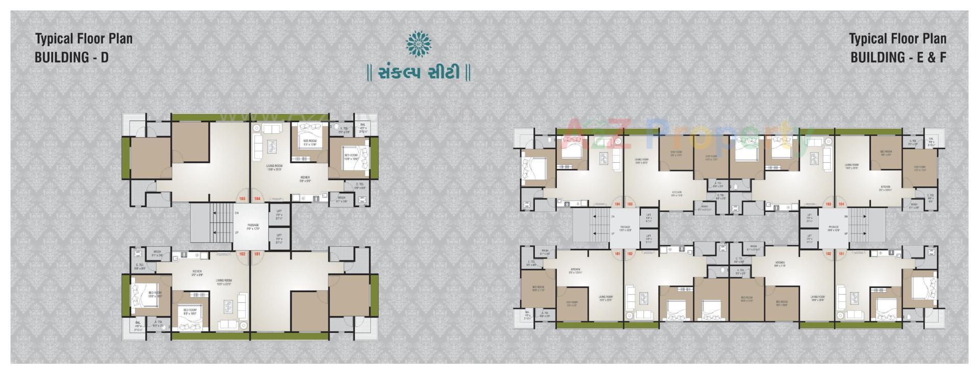 Layout of real estate project Sankalp City located at Kosad, Surat, Gujarat
