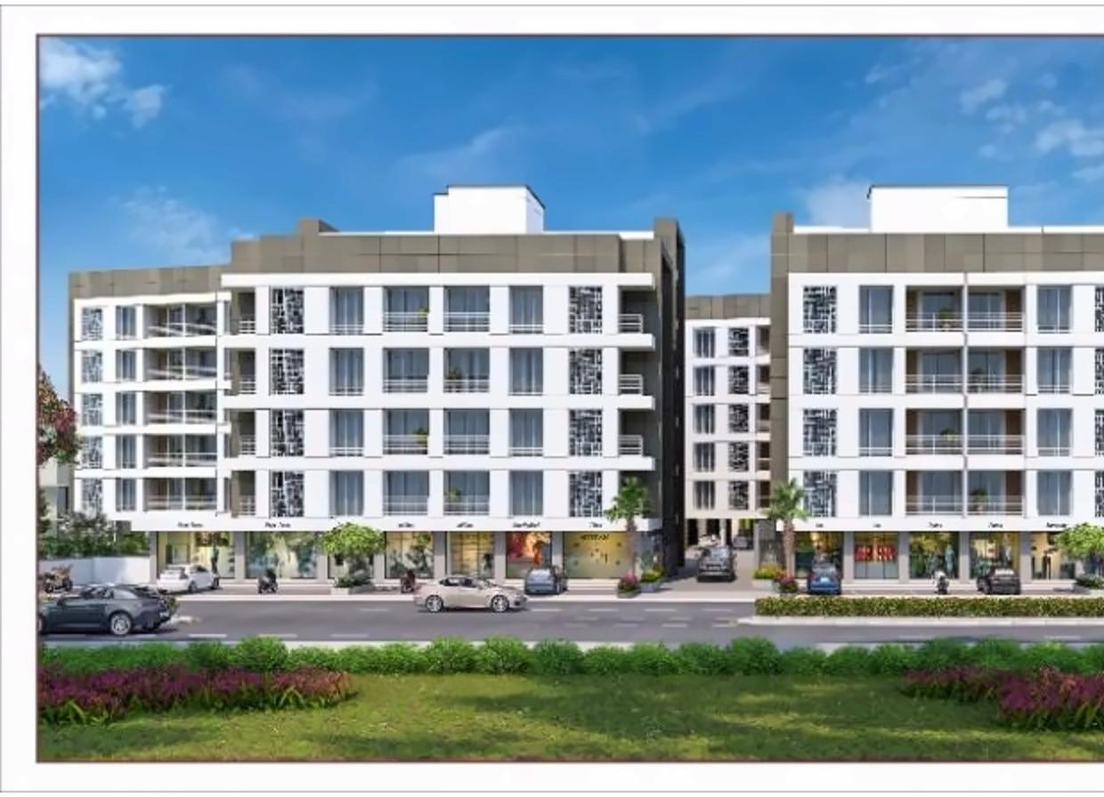 3D Elevation of real estate project Sankalp Residency located at Kosad, Surat, Gujarat