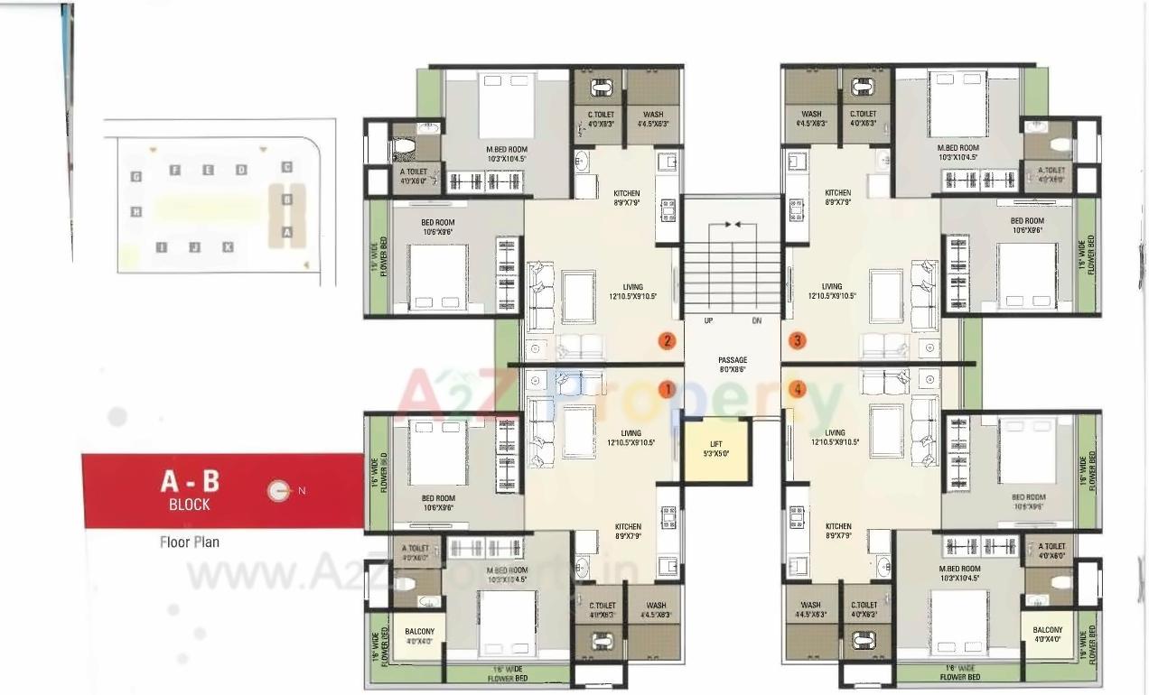Layout of real estate project Santok Park located at Dindoli, Surat, Gujarat