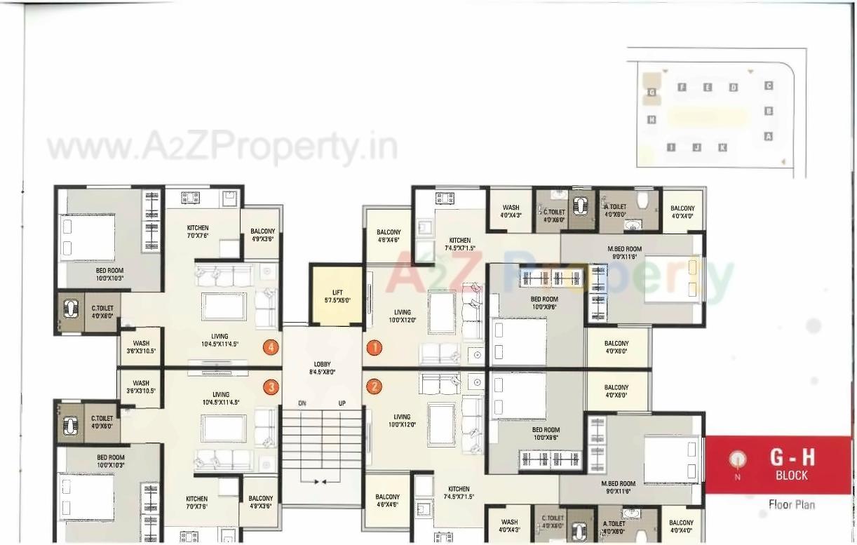 Layout of real estate project Santok Park located at Dindoli, Surat, Gujarat