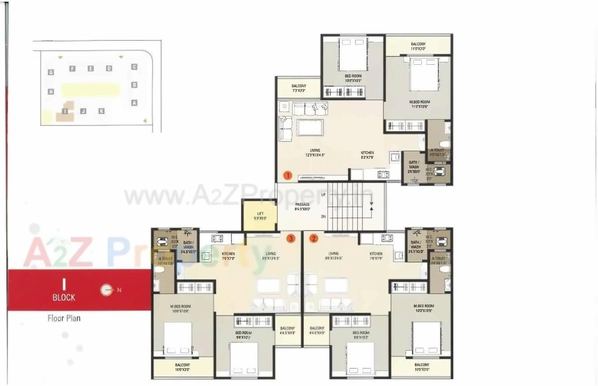 Layout of real estate project Santok Park located at Dindoli, Surat, Gujarat
