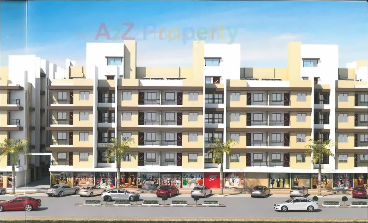 3D Elevation of real estate project Santok Park located at Dindoli, Surat, Gujarat