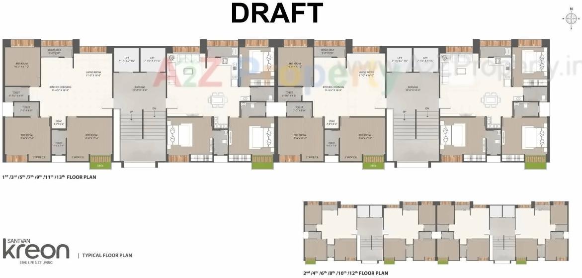 Layout of real estate project Santvan Kreon located at Palanpor, Surat, Gujarat