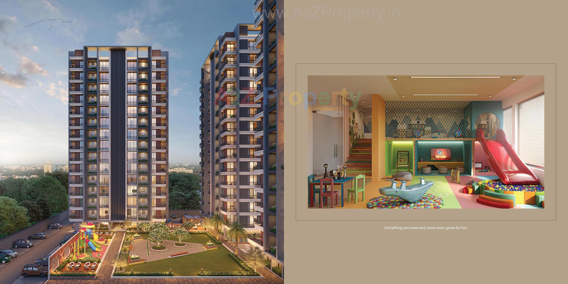 3D Elevation of real estate project Santvan Newon located at Palanpore, Surat, Gujarat