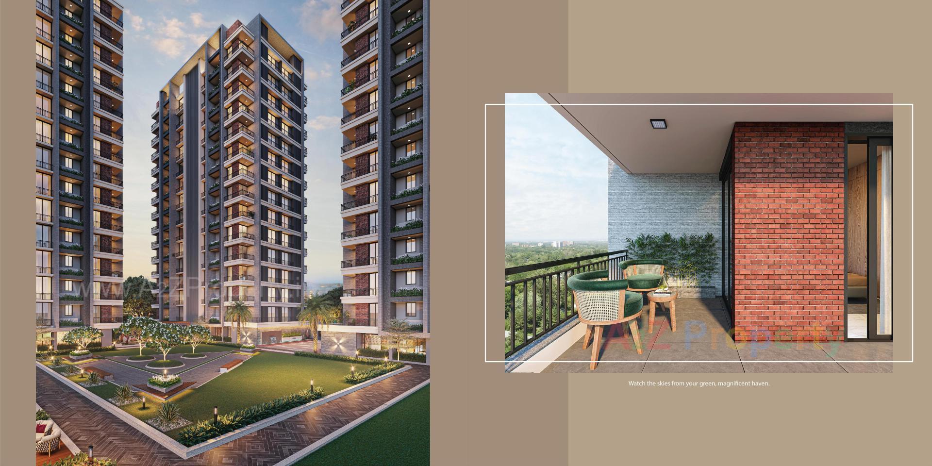 3D Elevation of real estate project Santvan Newon located at Palanpore, Surat, Gujarat