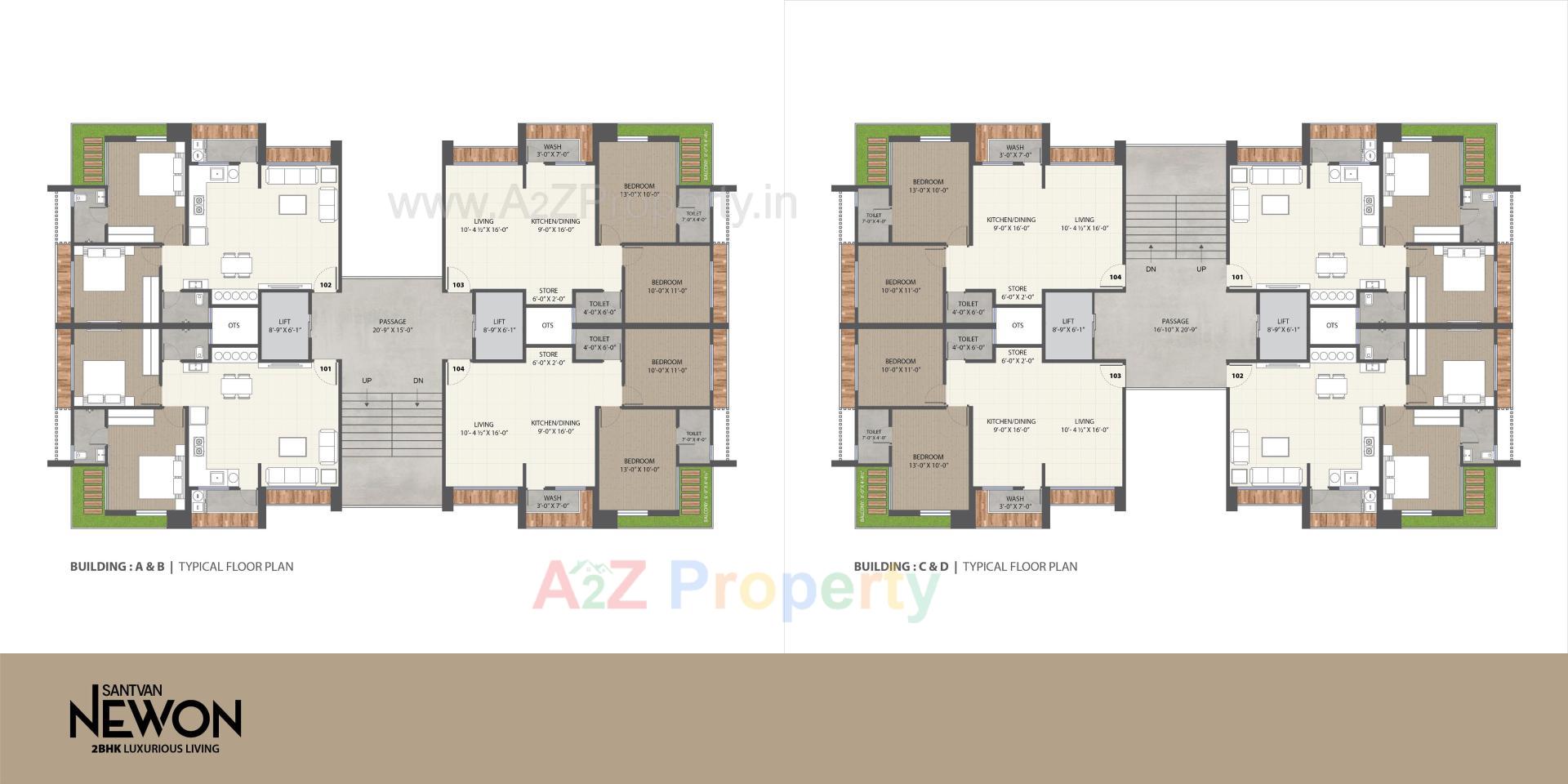 Layout of real estate project Santvan Newon located at Palanpore, Surat, Gujarat