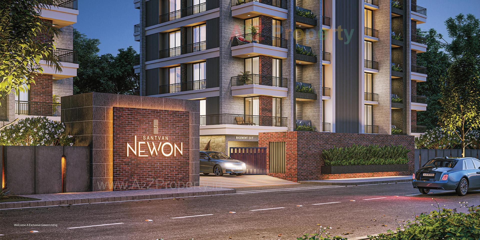 3D Elevation of real estate project Santvan Newon located at Palanpore, Surat, Gujarat