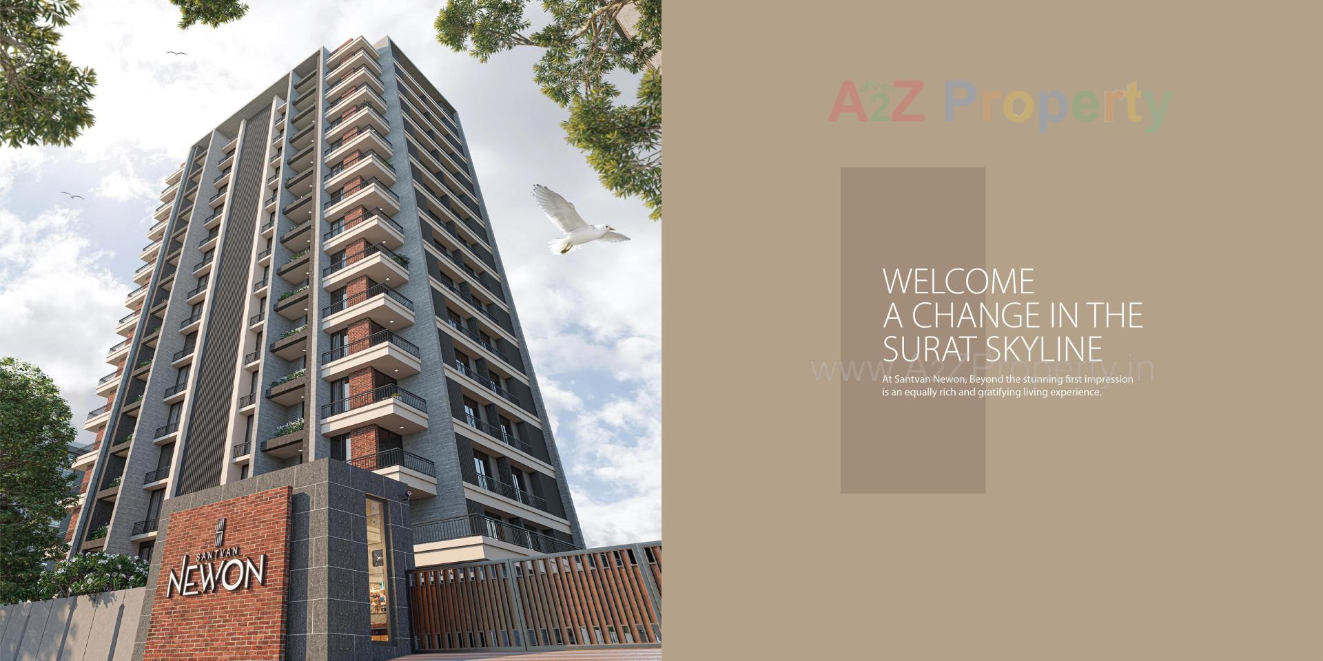 3D Elevation of real estate project Santvan Newon located at Palanpore, Surat, Gujarat