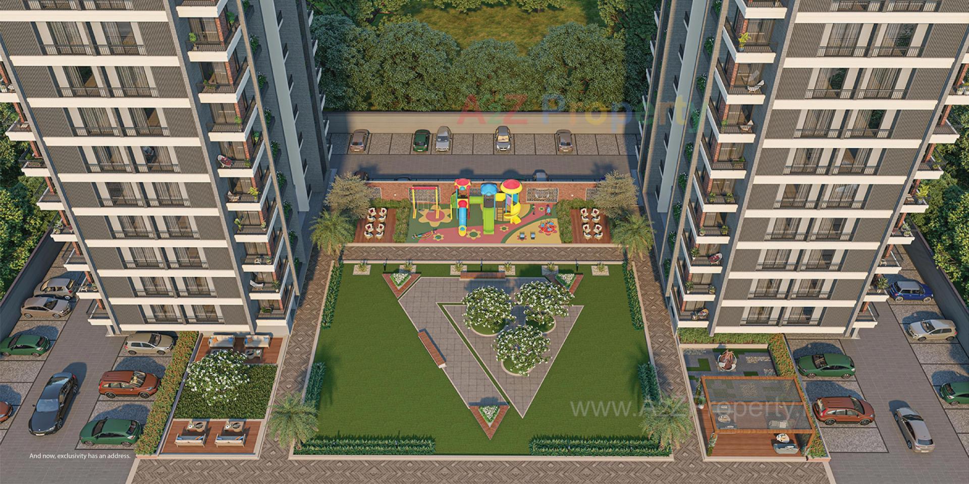 3D Elevation of real estate project Santvan Newon located at Palanpore, Surat, Gujarat