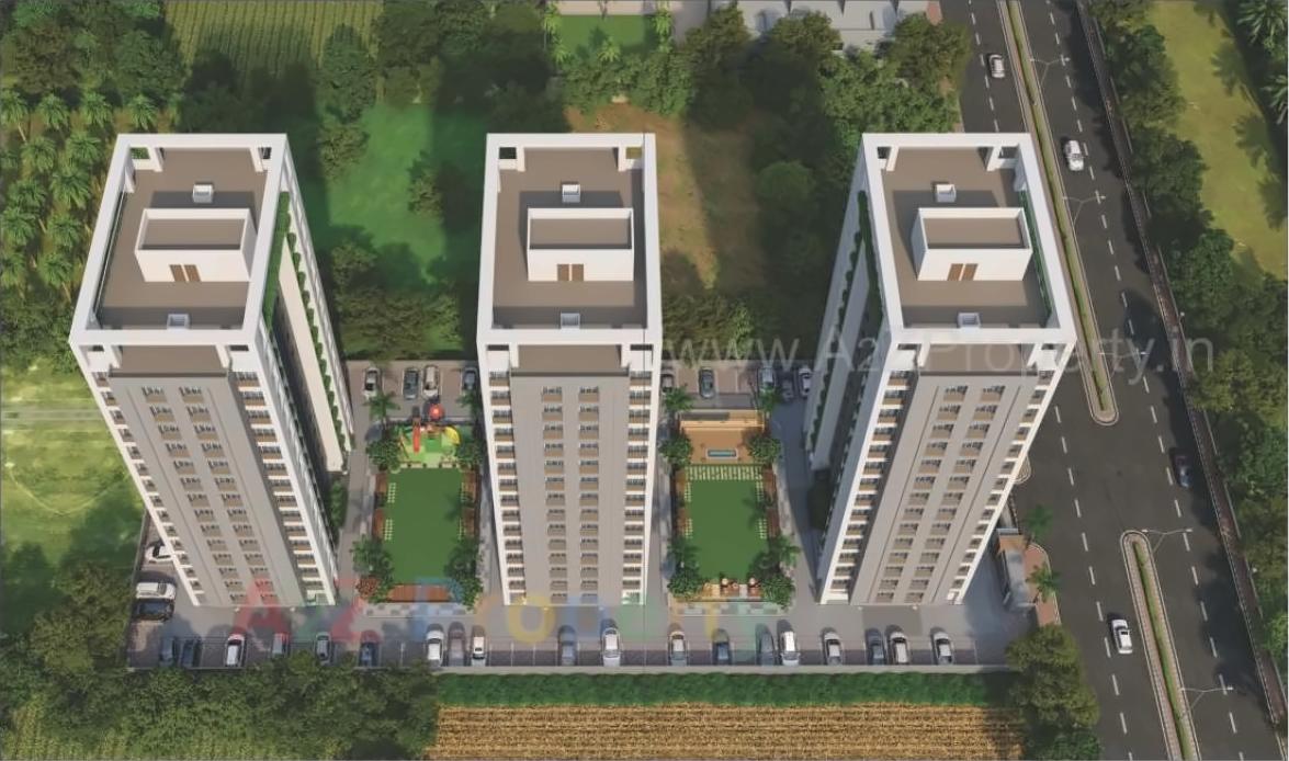 3D Elevation of real estate project Santvan Skyon located at Palanpur, Surat, Gujarat