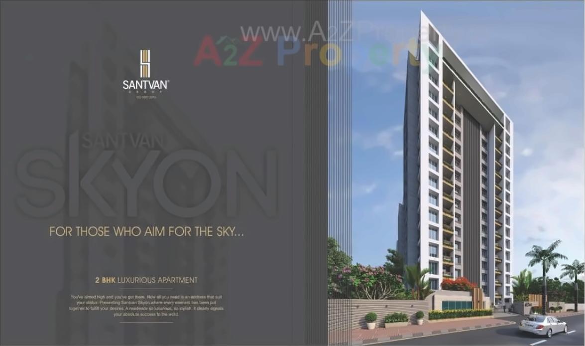 3D Elevation of real estate project Santvan Skyon located at Palanpur, Surat, Gujarat