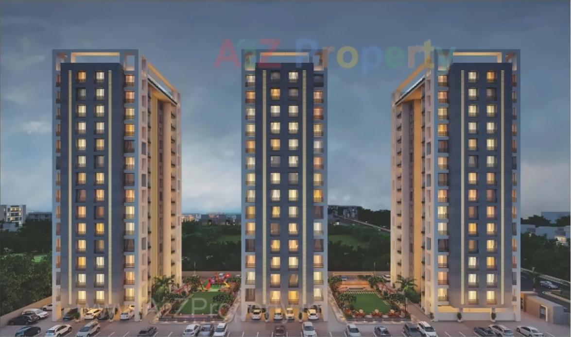 3D Elevation of real estate project Santvan Skyon located at Palanpur, Surat, Gujarat