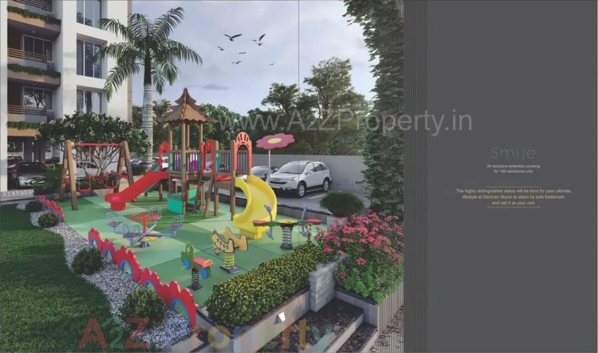 3D Elevation of real estate project Santvan Skyon located at Palanpur, Surat, Gujarat