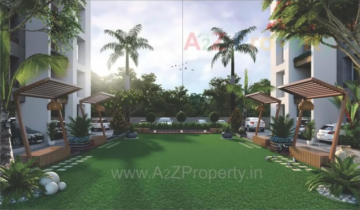 3D Elevation of real estate project Santvan Skyon located at Palanpur, Surat, Gujarat