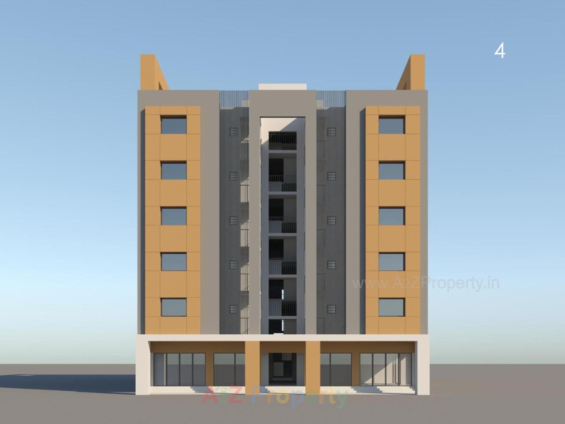 3D Elevation of real estate project Sapna Heaven located at Surat, Surat, Gujarat