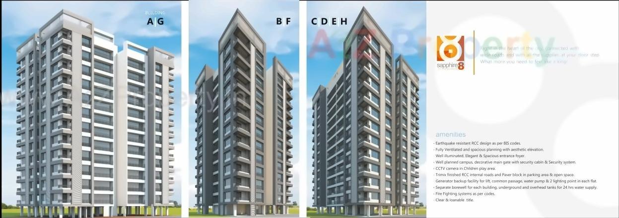 3D Elevation of real estate project Sapphire located at Parvat, Surat, Gujarat