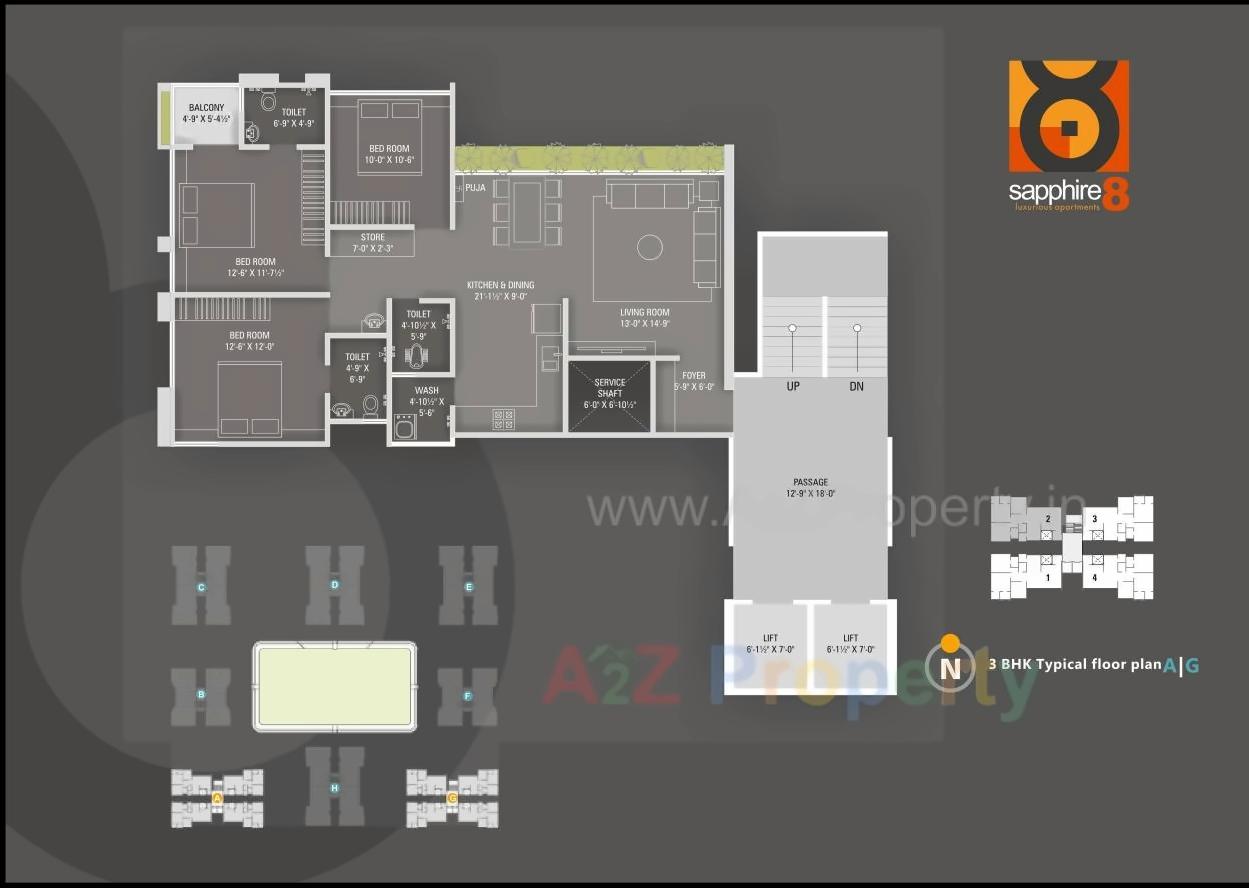 Layout of real estate project Sapphire located at Parvat, Surat, Gujarat