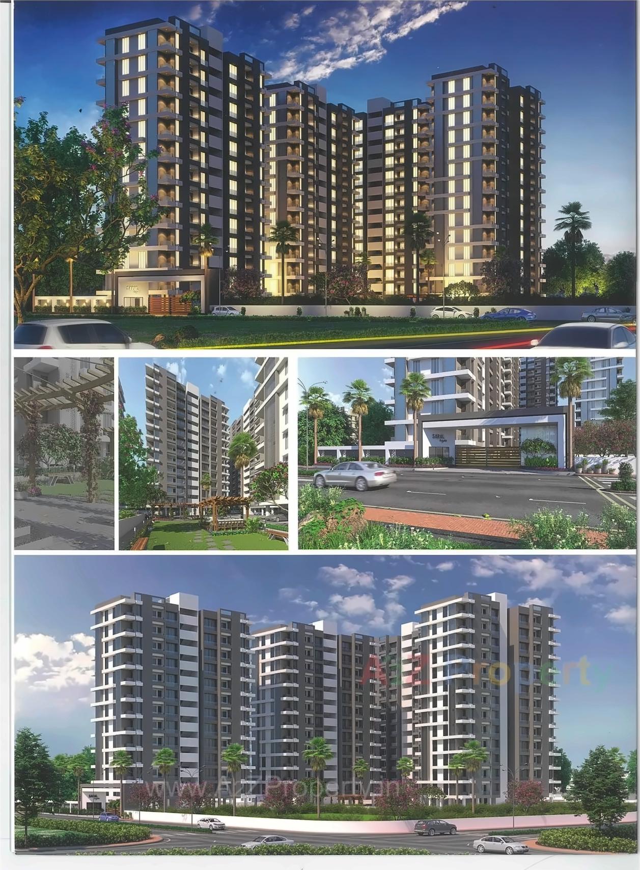 3D Elevation of real estate project Saral Heights located at Navagam, Surat, Gujarat