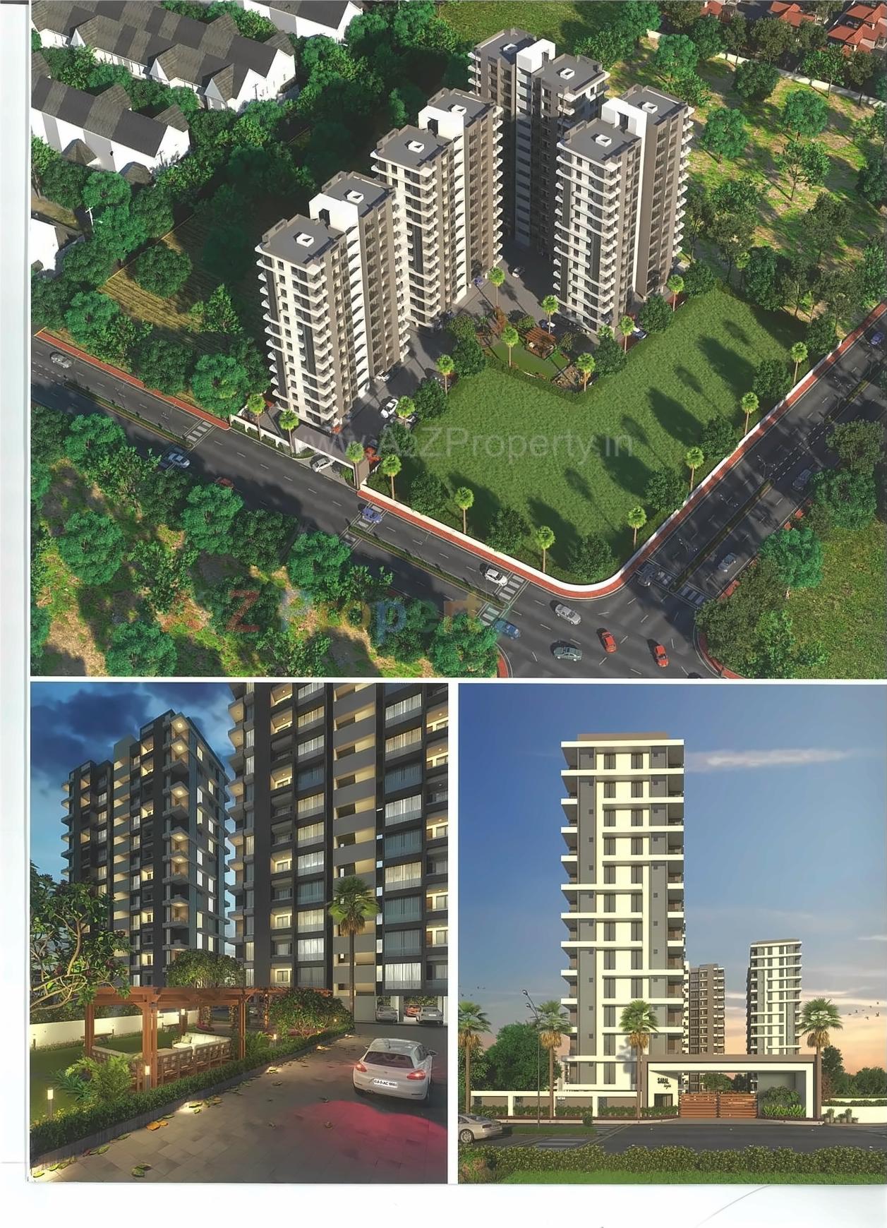 3D Elevation of real estate project Saral Heights located at Navagam, Surat, Gujarat