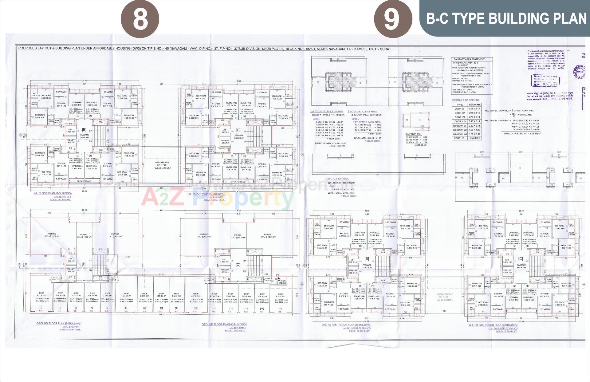 Layout of real estate project Saral Srushti located at Surat, Surat, Gujarat