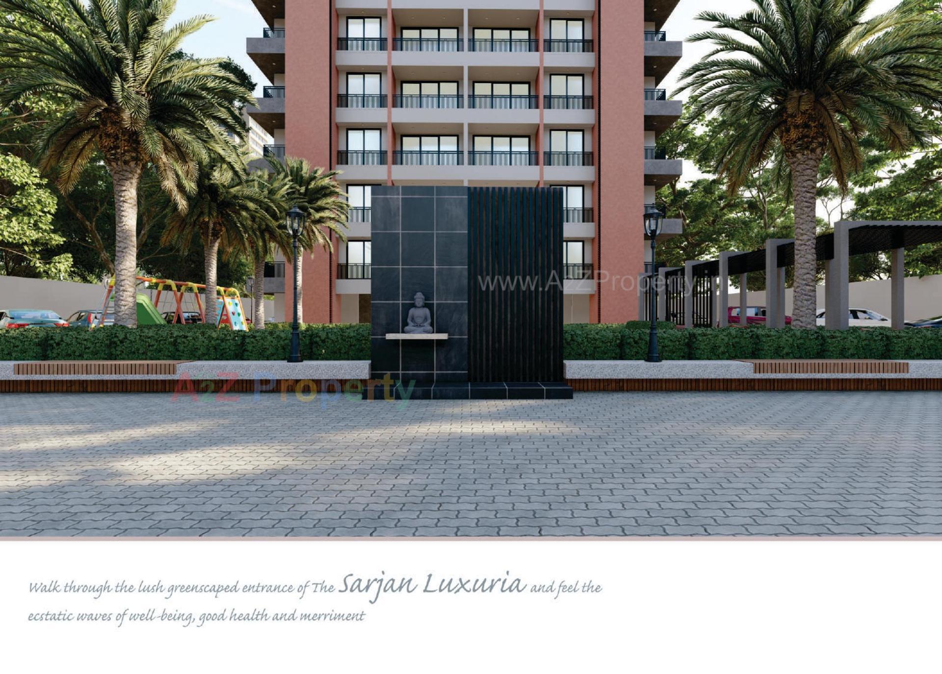 3D Elevation of real estate project Sarjan Luxuria located at Sarthana, Surat, Gujarat