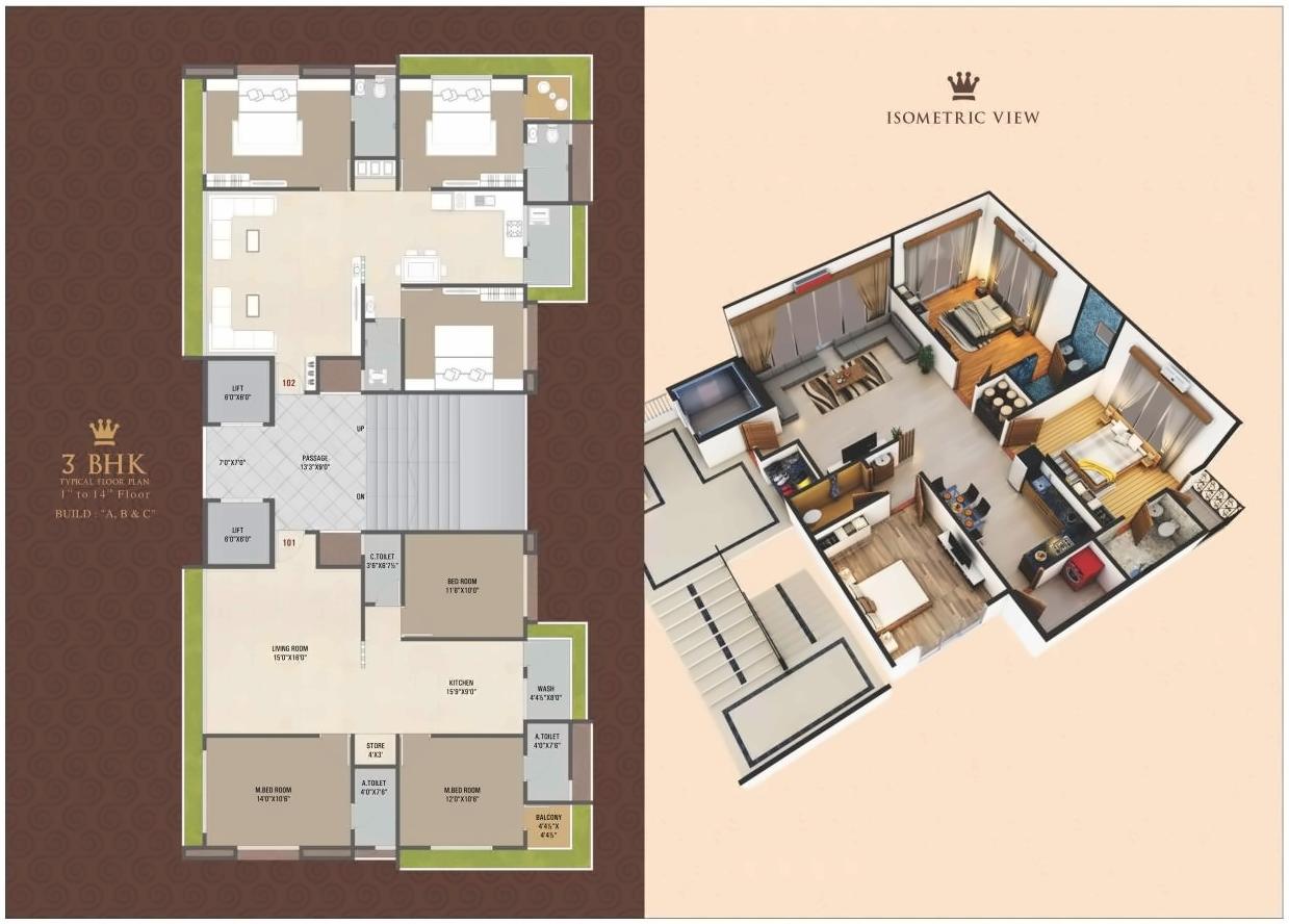 Layout of real estate project Sarthi Heights located at Varachha, Surat, Gujarat