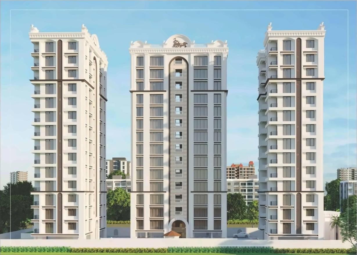 3D Elevation of real estate project Sarthi Heights located at Varachha, Surat, Gujarat