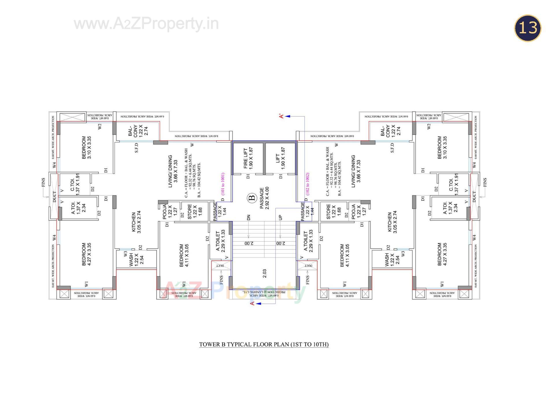 Layout of real estate project Sattvam located at –pal, Surat, Gujarat