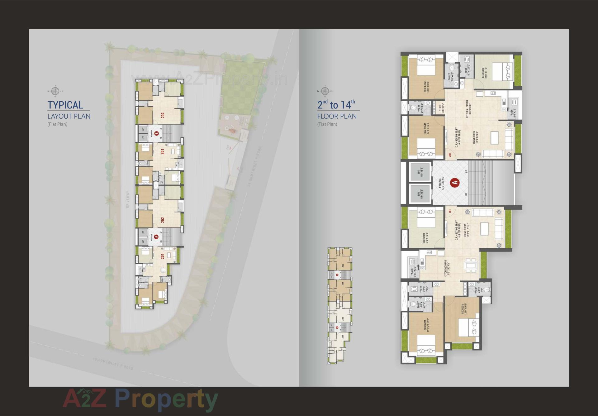 Layout of real estate project Satyam Heights located at Dabholi, Surat, Gujarat