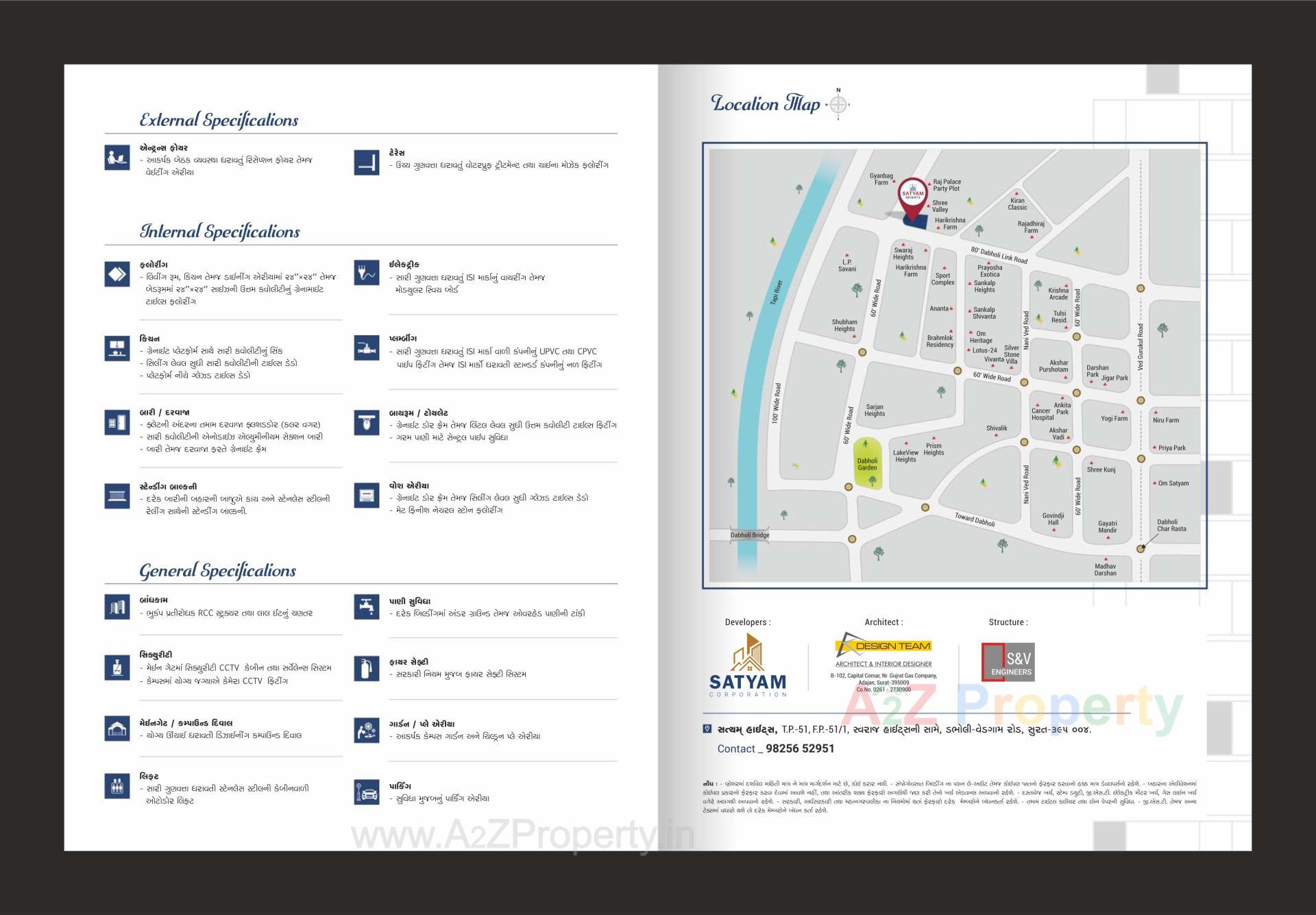  of real estate project Satyam Heights located at Dabholi, Surat, Gujarat