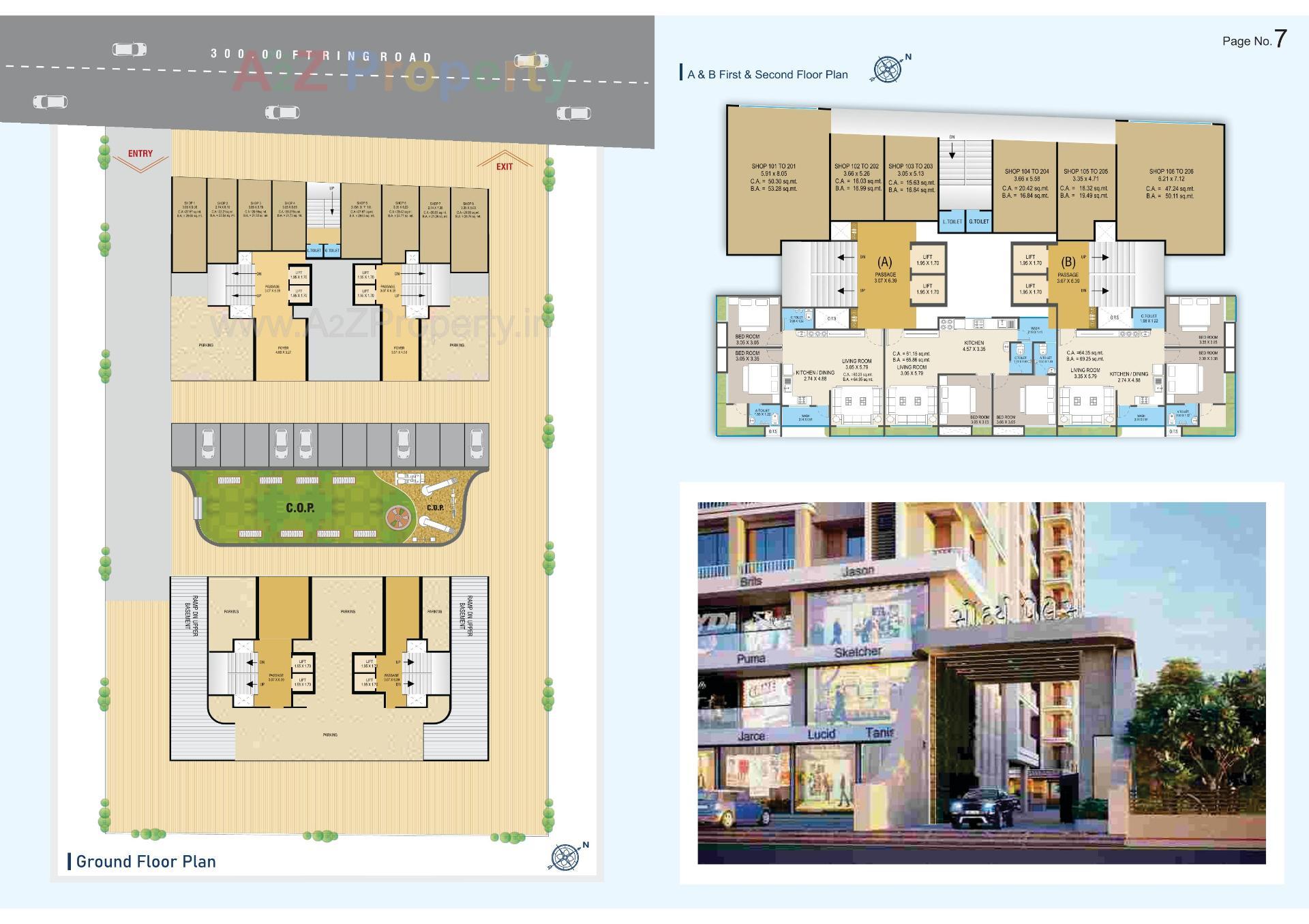 Layout of real estate project Saundarya Palace located at Surat, Surat, Gujarat