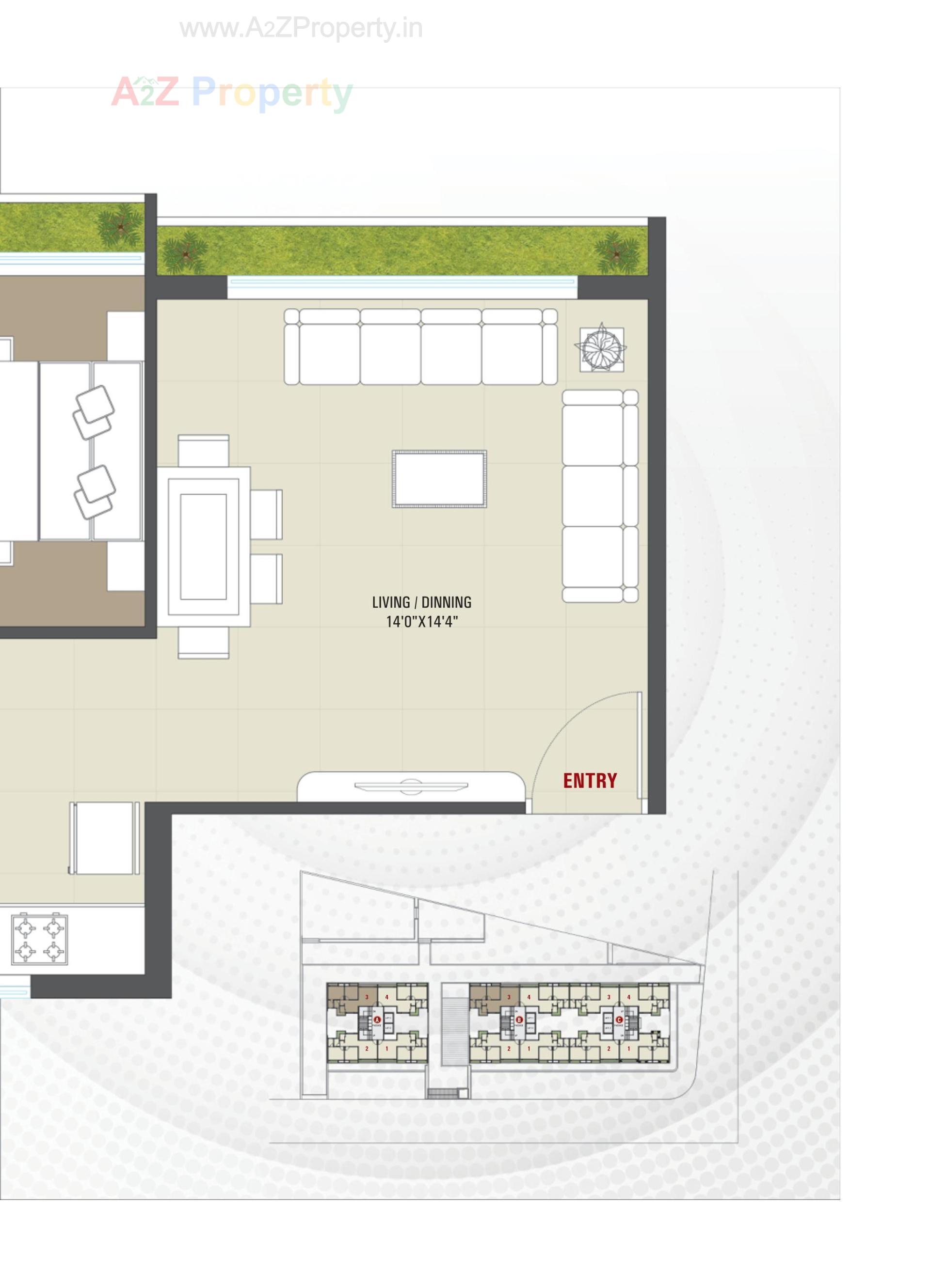 Layout of real estate project Serenity Homes located at Singanpor, Surat, Gujarat