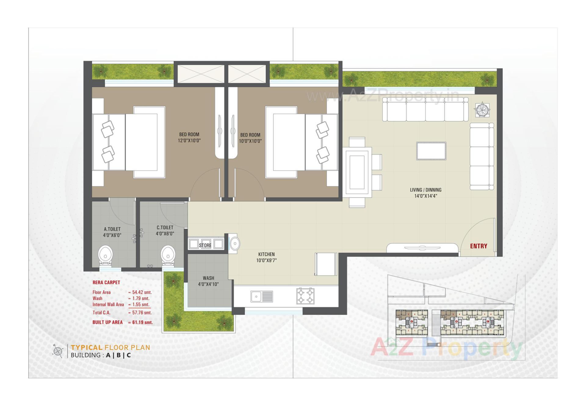 Layout of real estate project Serenity Homes located at Singanpor, Surat, Gujarat