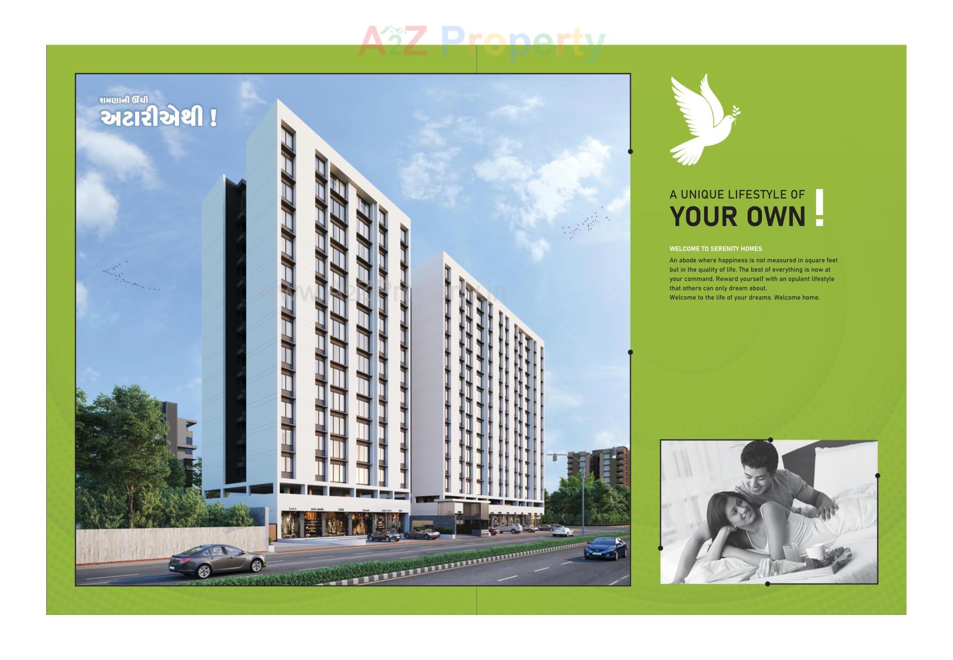 3D Elevation of real estate project Serenity Homes located at Singanpor, Surat, Gujarat