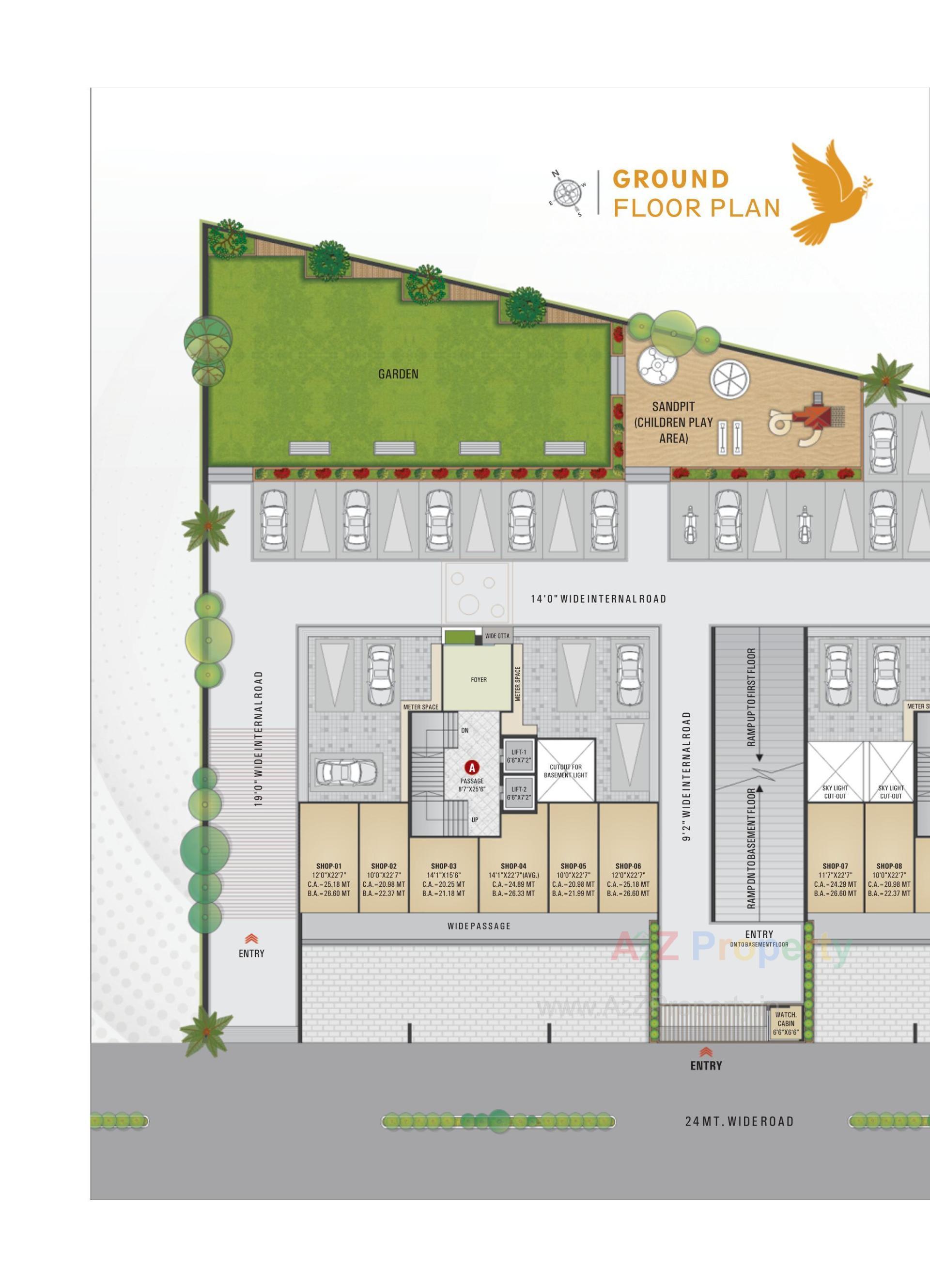 Layout of real estate project Serenity Homes located at Singanpor, Surat, Gujarat