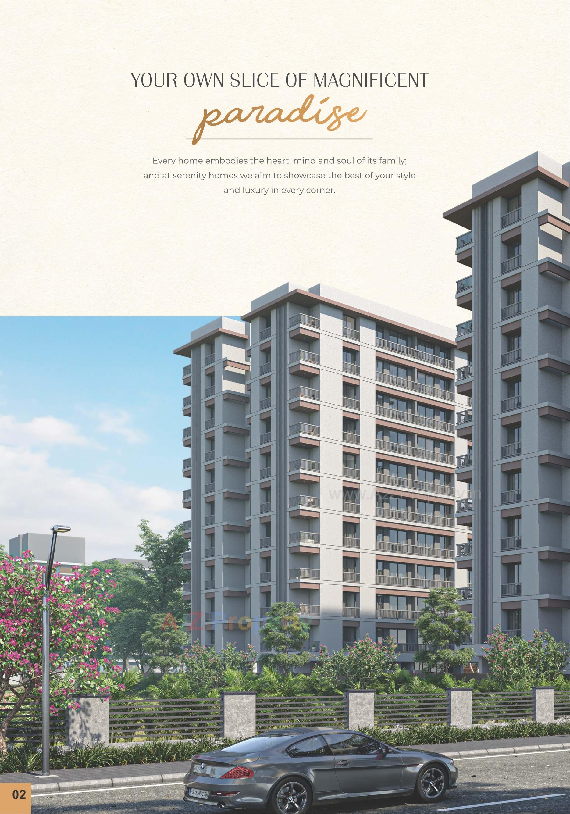 3D Elevation of real estate project Serenity Homes located at Pal, Surat, Gujarat