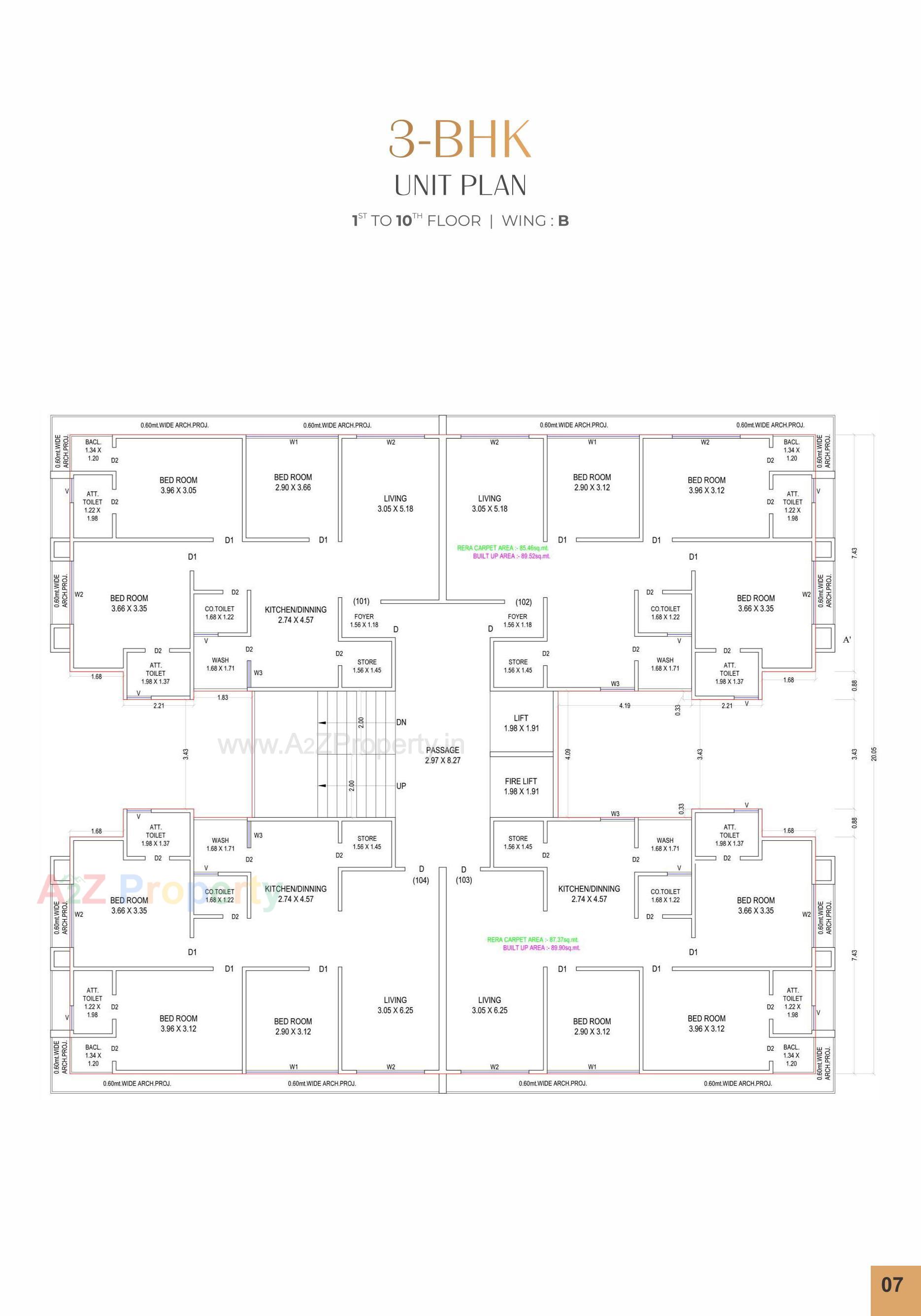 Layout of real estate project Serenity Homes located at Pal, Surat, Gujarat